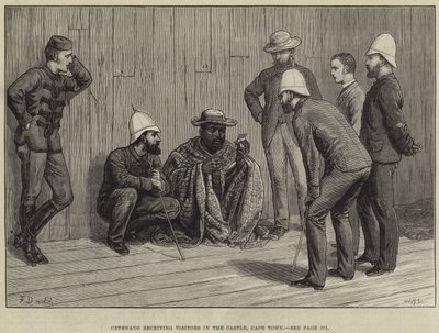 Cetewayo ontvangt Bezoekers in het Kasteel, Kaapstad door Frank Dadd